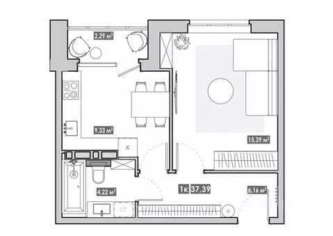 1-к кв. Приморский край, Артем ул. Острякова, 1Ак1 (38.0 м)