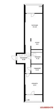 2-комнатная квартира: Сочи, микрорайон Бытха, Ясногорская улица, ...