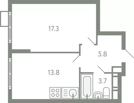 1-к кв. Московская область, Ленинский городской округ, Молоково пгт ...