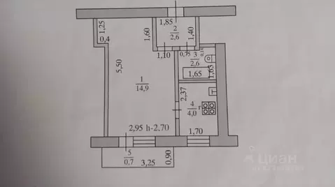 1-к кв. Краснодарский край, Новороссийск ул. Энгельса, 98 (24.0 м)