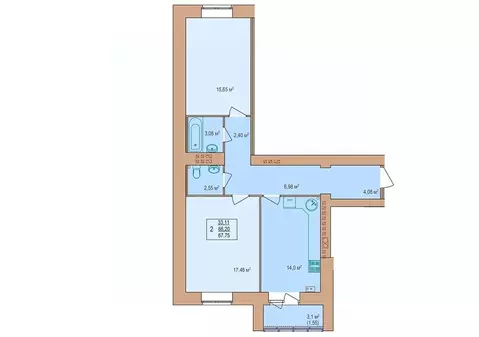 2-к кв. Костромская область, Кострома Якиманиха мкр, Энергия жилой ...