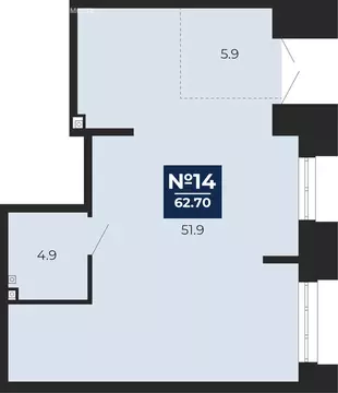 Помещение свободного назначения (62.7 м)
