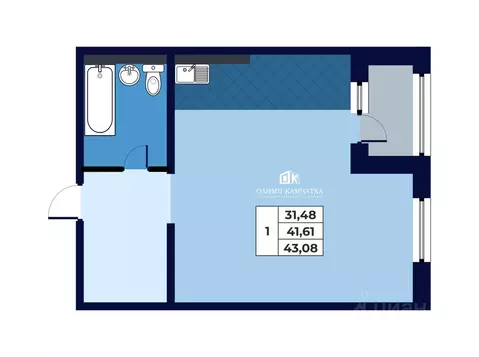 Свободной планировки кв. Камчатский край, Петропавловск-Камчатский ...