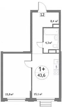 1-к кв. Нижегородская область, Нижний Новгород ул. Сергея Акимова, 50 ...