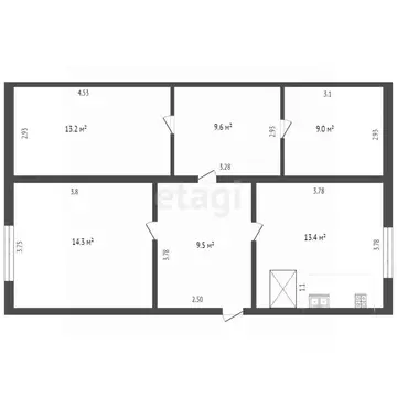 3-к кв. Коми, Усть-Вымский муниципальный район, Студенец муниципальное ...