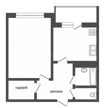 1-к кв. Тверская область, Тверь Псковская ул., 12к2 (42.35 м)