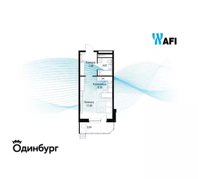 1-к кв. Московская область, Одинцово Северная ул., 5к2 (39.1 м)