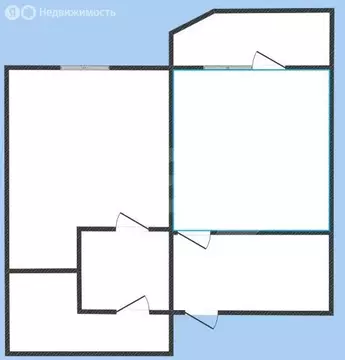 1-комнатная квартира: Тверь, Новочеркасская улица, 57 (42.5 м)