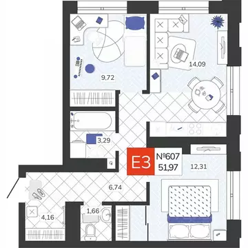 2-к кв. Тульская область, Тула Мясново мкр, Желания жилой комплекс ...