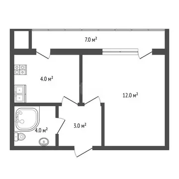 1-комнатная квартира: Севастополь, улица Мечникова, 5 (22.9 м)