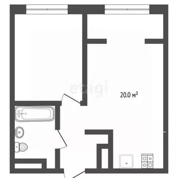 1-к кв. Тюменская область, Тюмень ул. Ю.-Р.Г. Эрвье, 38 (45.0 м)