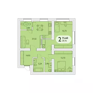 2-к кв. Брянская область, Брянский район, пос. Мичуринский, ...