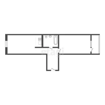 1-комнатная квартира: Иркутск, бульвар Рябикова, 102 (51.6 м)