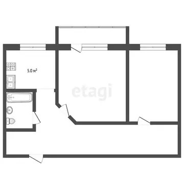 2-комнатная квартира: Муром, улица Куйбышева, 28 (42 м)