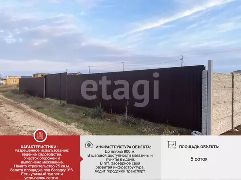 Участок в Крым, Сакский район, Уютненское с/пос, Орбита СПК ул. ...