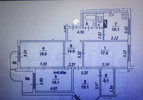 Продается 4-комнатная квартира