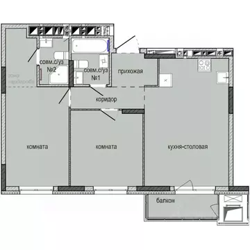 2-к кв. Удмуртия, Ижевск Культбаза жилрайон, 8-й мкр, Ежевика жилой ...