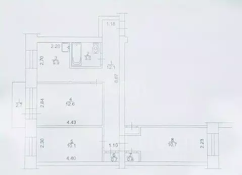3-к кв. Томская область, Томск ул. Дзержинского, 26 (55.9 м)