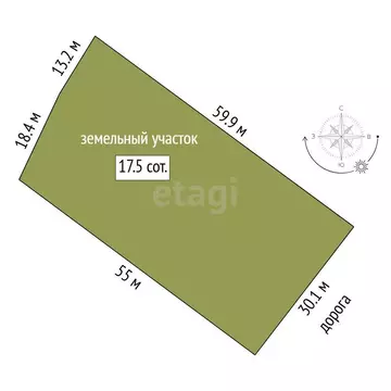 Участок в село Каменка, Молодёжная улица (17.5 м)