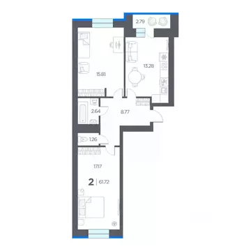 2-к кв. Рязанская область, Рязанский район, Дядьковское с/пос, с. ...