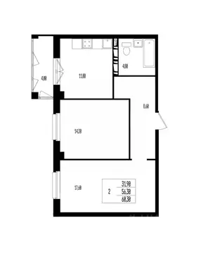 Свободной планировки кв. Волгоградская область, Волгоград 131-й мкр, ...