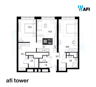 3-комнатная квартира: Москва, проезд Серебрякова, 11к2 (79.7 м)