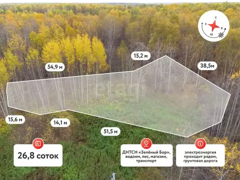 Участок в Тюменская область, Тюмень Зеленый Бор ДНТСН,  (26.75 сот.)