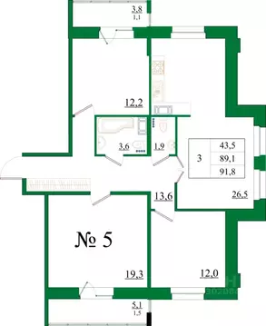 3-к кв. Ленинградская область, Гатчина Красносельское ш., 4А (91.7 м)