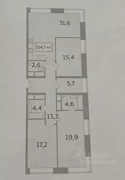 4-к кв. Москва Сколковское ш., 40к3 (114.3 м)