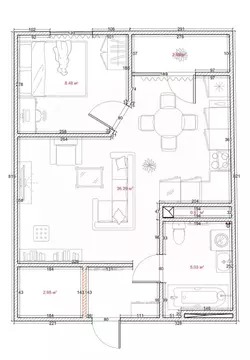 1-к кв. Самарская область, Самара Арцыбушевская ул., 33 (43.4 м)