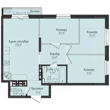 3-к кв. Удмуртия, Завьяловский район, с. Первомайский Город ...