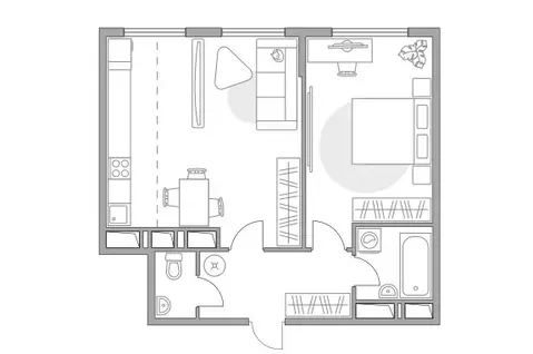 2-комнатная квартира: Долгопрудный, Заводская улица, 1 (49.2 м)