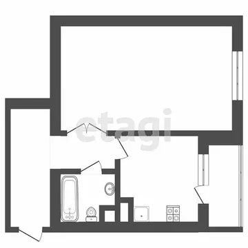 1-комнатная квартира: Тверь, бульвар Гусева, 57 (34.6 м)