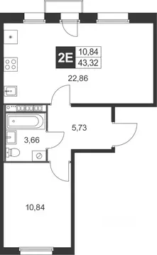 2-к кв. Ленинградская область, Гатчинский муниципальный округ, д. ...