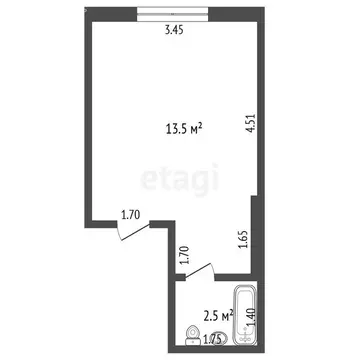 Квартира-студия: Анапа, улица Ивана Голубца, 147 (16 м)