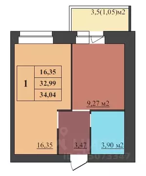 1-к кв. Ярославская область, Ярославль Северный жилрайон, 15-й мкр,  ...