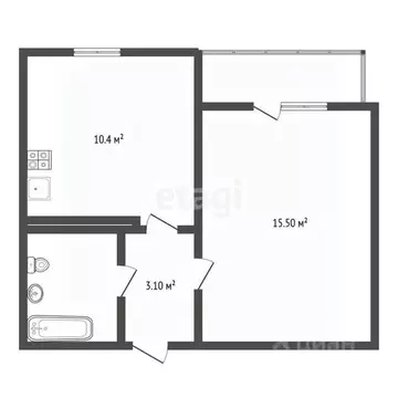 1-к кв. Воронежская область, Воронеж ул. Адмирала Чурсина, 12 (37.3 м)