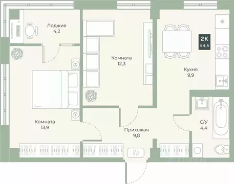 Свободной планировки кв. Курганская область, Курган Заозерный ...