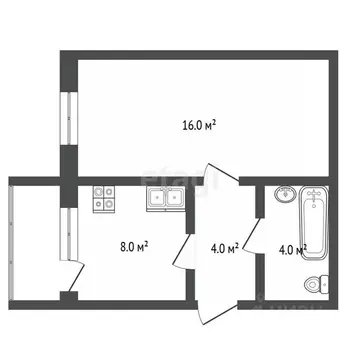 1-к кв. Башкортостан, Стерлитамак ул. Химиков, 5 (33.0 м)