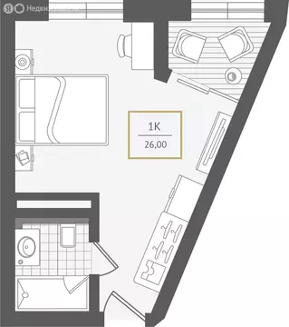 1-комнатная квартира: Адлер, улица Ленина, 280А (26.4 м)