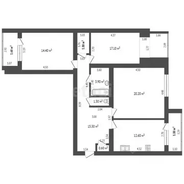 3-к кв. Марий Эл, Йошкар-Ола ул. Дружбы, 81А (90.6 м)