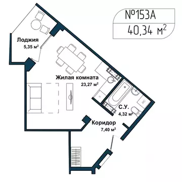 1-к кв. Севастополь ул. Летчиков, 10к4 (39.9 м)
