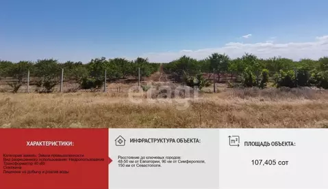 Участок в Крым, Первомайский район, с. Алексеевка  (107.41 сот.)