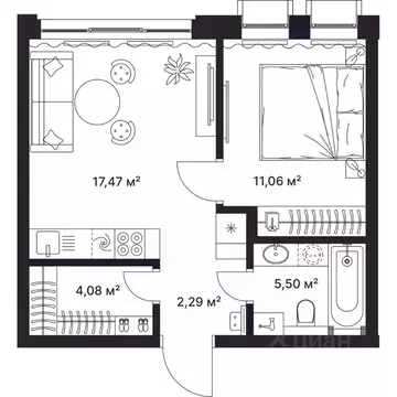 1-к кв. Владимирская область, Киржач ул. Свердлова, 10А (40.0 м)