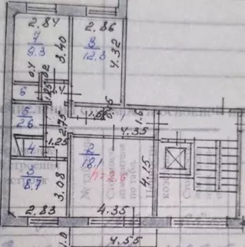 3-к кв. Хакасия, Абакан ул. Кирова, 103 (65.0 м)