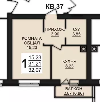1-к кв. Ивановская область, Ивановский район, Богданихское с/пос, д. ...