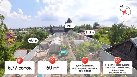 Дом в Тюменская область, Тюмень Сибиряк СНТ,  (60 м)