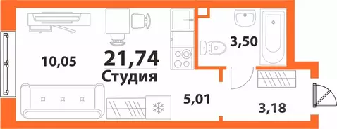 1-к кв. Ульяновская область, Ульяновск 19-й мкр, Аквамарин-2 жилой ...