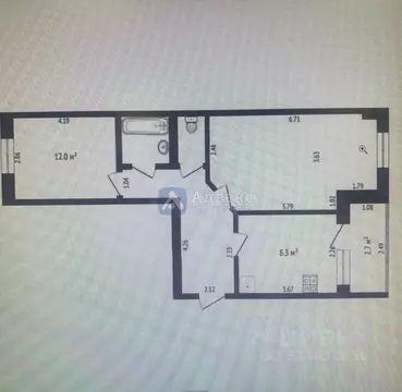 2-к кв. Тюменская область, Тюменский муниципальный округ, с. Червишево ...