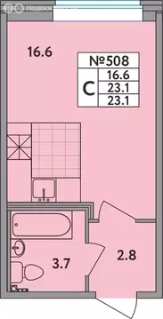 Квартира-студия: Новое Девяткино, Главная улица, 2 (23.1 м)